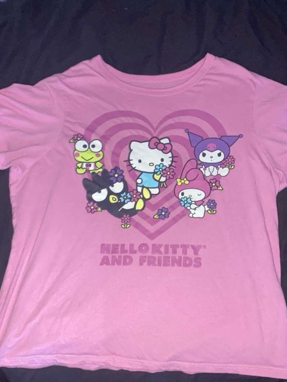 Sanrio Pink Hello Kitty & Friends Heart Graphic Tee